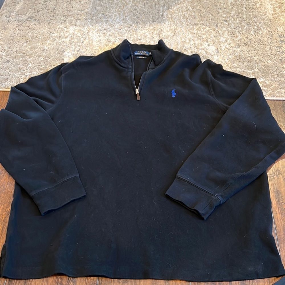 Polo Ralph Lauren Estate Rib‎ pullover quarter zip sweatshirt size XL in EUC